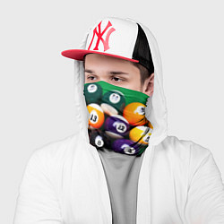 Бандана-труба Бильярд, цвет: 3D-принт — фото 2