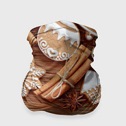 Бандана-труба Коричные пряники, цвет: 3D-принт