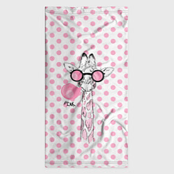 Бандана-труба Розовый жираф, цвет: 3D-принт — фото 2