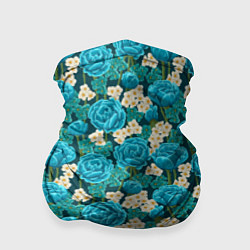 Бандана-труба Голубые розы, цвет: 3D-принт