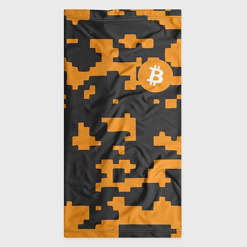 Бандана Bitcoin: Orange Camo / 3D-принт – фото 3