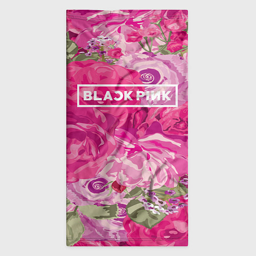 Бандана Black Pink: Abstract Flowers / 3D-принт – фото 3