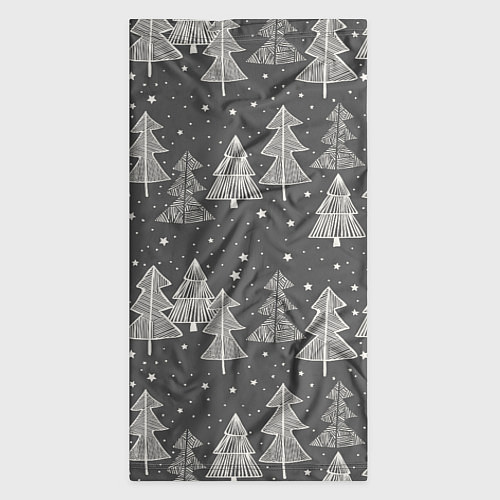 Бандана Grey Christmas Trees / 3D-принт – фото 3