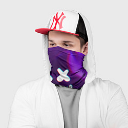 Бандана-труба Marshmello: Violet Glitch, цвет: 3D-принт — фото 2