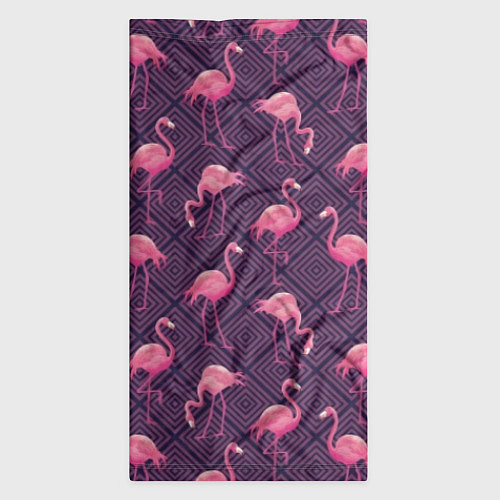 Бандана Фиолетовые фламинго / 3D-принт – фото 3