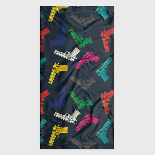 Бандана Разноцветные пистолеты / 3D-принт – фото 3