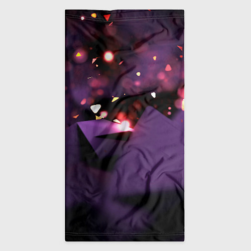 Бандана Фиолетовая абстракция с блестками / 3D-принт – фото 3