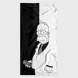 Бандана-труба Гомер Симпсон - в смокинге - black and white, цвет: 3D-принт — фото 2