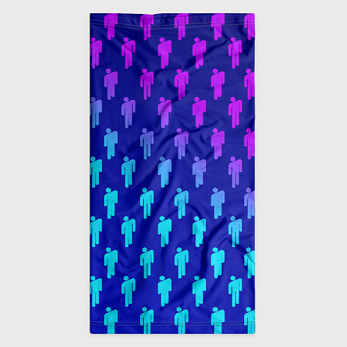 Бандана Billie Eilish: Violet Pattern / 3D-принт – фото 3