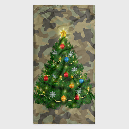 Бандана Ёлка на армейском камуфляже для нового года / 3D-принт – фото 3