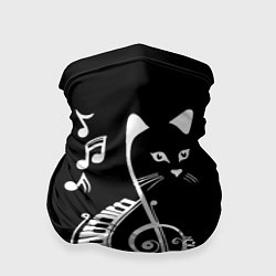 Бандана-труба Музыкальный кот, цвет: 3D-принт