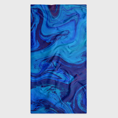 Бандана Абстракция синяя с голубым / 3D-принт – фото 3