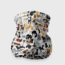 Бандана-труба Котики, цвет: 3D-принт