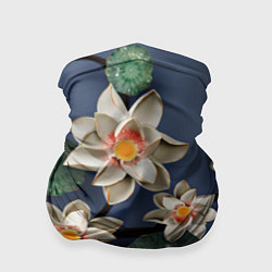 Бандана-труба 3D стеклянные цветы, цвет: 3D-принт