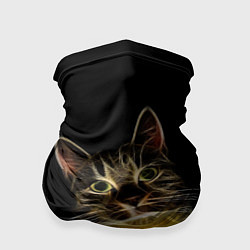 Бандана-труба Дымчато-световой кот, цвет: 3D-принт