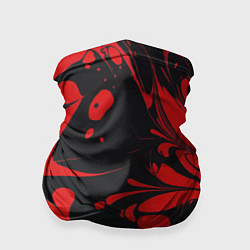 Бандана-труба Красный Мрамор, цвет: 3D-принт