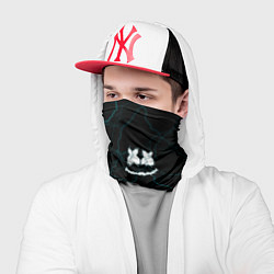 Бандана-труба Marshmello Dark Smile, цвет: 3D-принт — фото 2