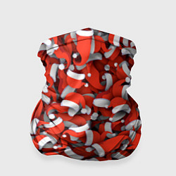 Бандана-труба Новогодние шапки, цвет: 3D-принт