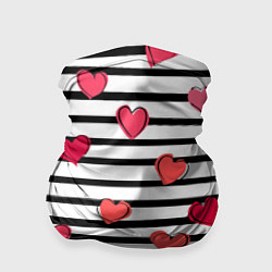 Бандана-труба Hearts Pattern, цвет: 3D-принт
