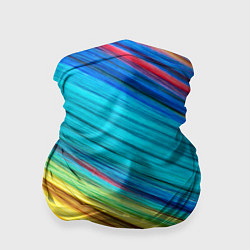 Бандана-труба Цветной мех диагональ, цвет: 3D-принт