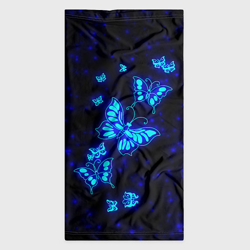 Бандана Неоновые бабочки / 3D-принт – фото 3