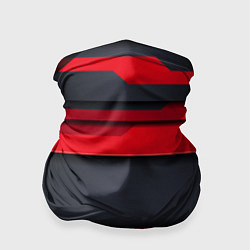 Бандана-труба Red and Black 3D abstract, цвет: 3D-принт