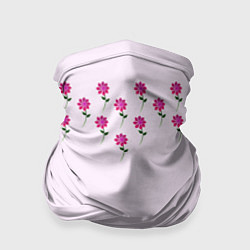 Бандана-труба Розовые цветы pink flowers, цвет: 3D-принт