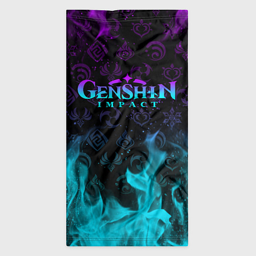Бандана GENSHIN IMPACT НЕОНОВЫЙ ОГОНЬ / 3D-принт – фото 3