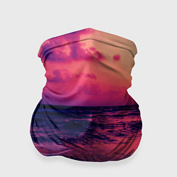 Бандана-труба Закат на берегу, цвет: 3D-принт