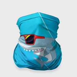 Бандана-труба Акула в очках, цвет: 3D-принт