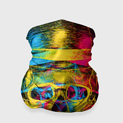 Бандана-труба Череп-анаглиф, цвет: 3D-принт