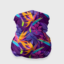 Бандана-труба Тропические листья, цвет: 3D-принт