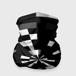 Бандана-труба Черно-белый фон иллюзии, цвет: 3D-принт