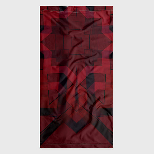 Бандана Темно-красный геометрический / 3D-принт – фото 3