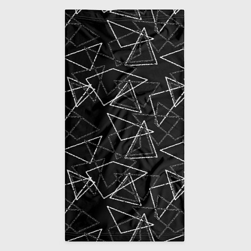 Бандана Черно-белый геометрический / 3D-принт – фото 3
