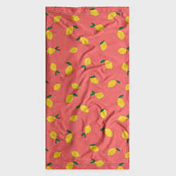 Бандана-труба Лимоны на кораловом, цвет: 3D-принт — фото 2