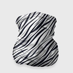 Бандана Черно-белый полосатый тигровый