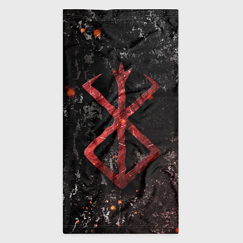 Бандана BERSERK LOGO GRUNGE RED / 3D-принт – фото 3