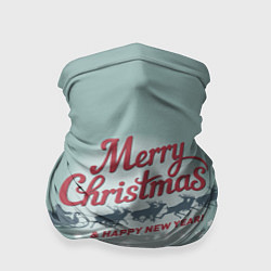 Бандана-труба Merry Christmas хо-хо-хо, цвет: 3D-принт