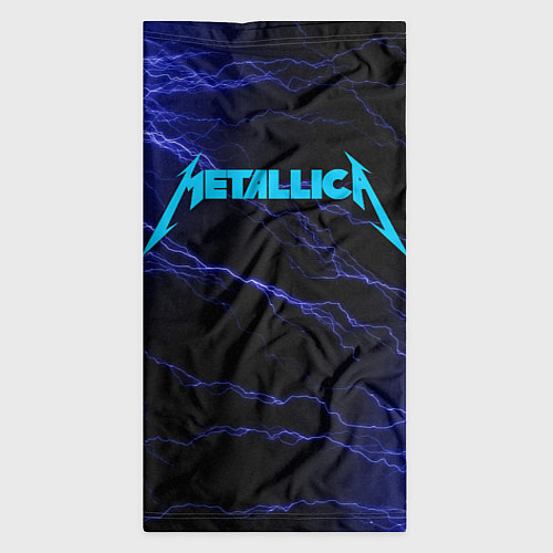 Бандана METALLICA BLUE FLASH МЕТАЛЛИКА СИНИЕ МОЛНИИ / 3D-принт – фото 3