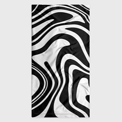 Бандана-труба Черно-белые полосы Black and white stripes, цвет: 3D-принт — фото 2