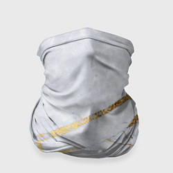 Бандана-труба Золото на белом, цвет: 3D-принт