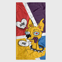 Бандана-труба Comics Пес Dog Love Yes, цвет: 3D-принт — фото 2
