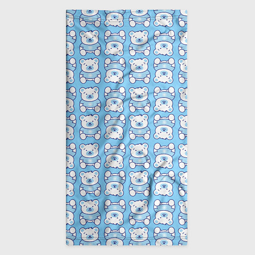 Бандана Новогодний медвежонок голубой / 3D-принт – фото 3