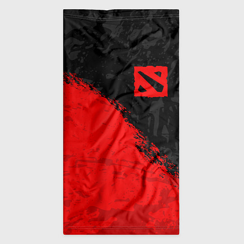 Бандана DOTA 2 RED LOGO, БРЫЗГИ КРАСОК / 3D-принт – фото 3