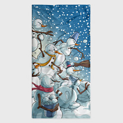 Бандана-труба Боевые снеговики: атака, цвет: 3D-принт — фото 2