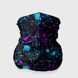 Бандана-труба Брызги неоновые ярких красок, цвет: 3D-принт