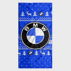 Бандана-труба НОВОГОДНИЙ СВИТЕР БМВ СИНИЙ, цвет: 3D-принт — фото 2