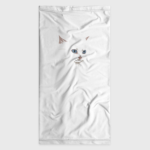 Бандана Белый незаметный кот / 3D-принт – фото 3