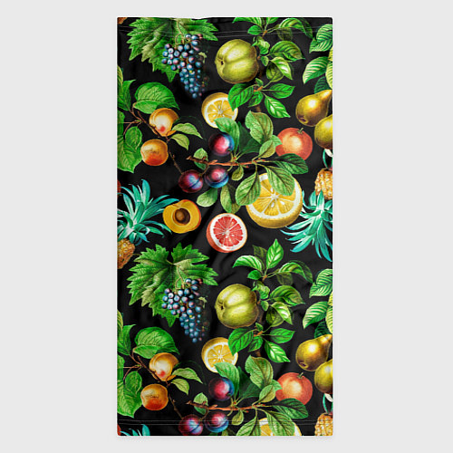 Бандана Сочные фрукты - персик, груша, слива, ананас / 3D-принт – фото 3